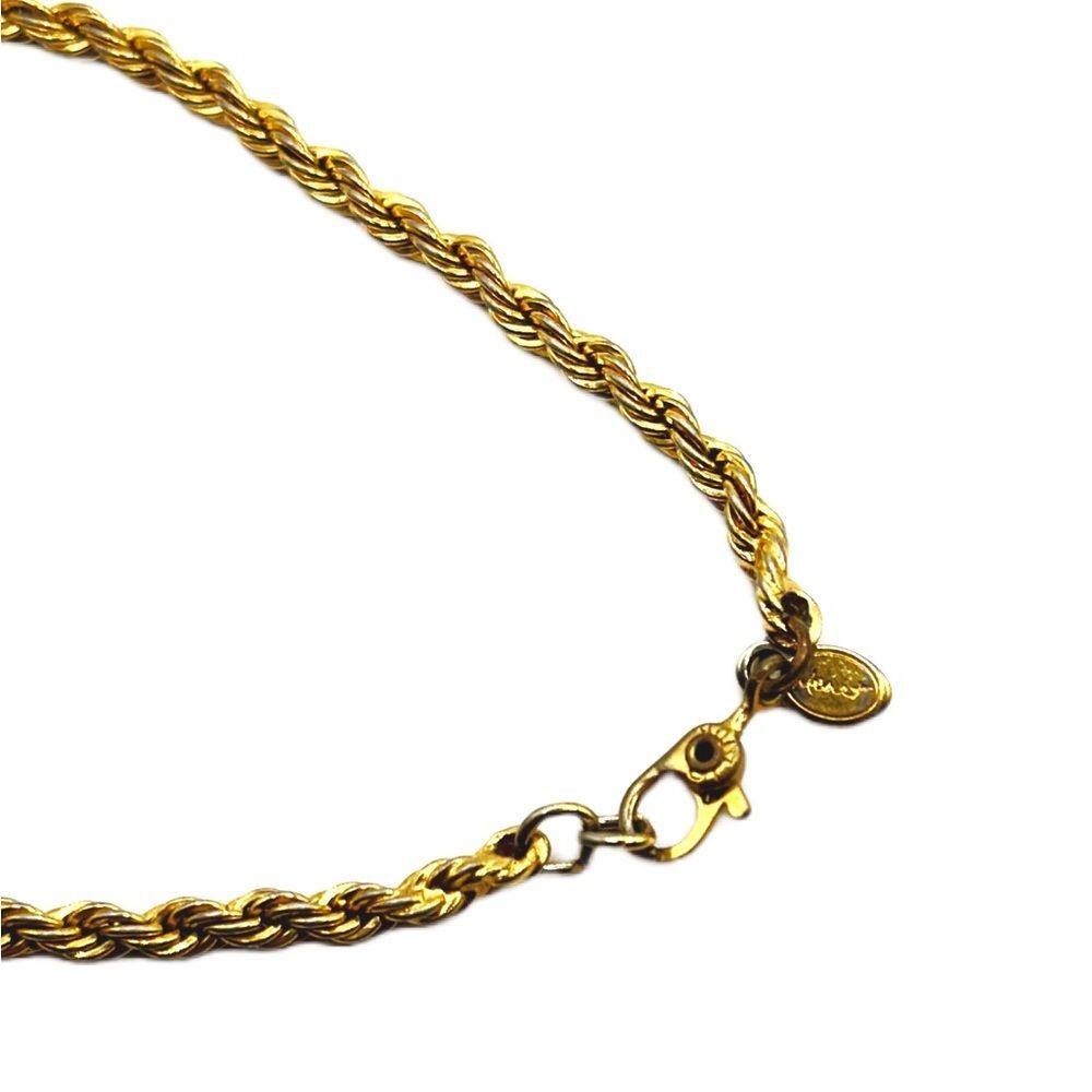 Monet Vintage Gold Tone Thin Rope Bracelet Size 7" - Picture 3 of 3